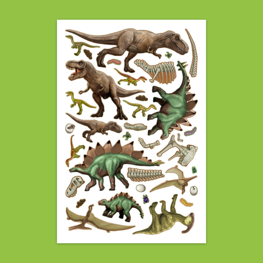 Color & Sticker Fun: Dinosaurs