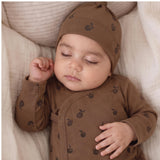 Organic Kimono Infant Sleep Gown - Apple