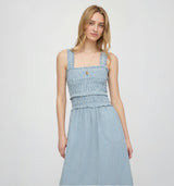 The Azalea Maxi Nap Dress - Lagoon Gingham