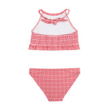 Girls Poppy Gingham Smocked Halter Bikini