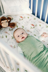 The Safari Party Print Crib Sheet