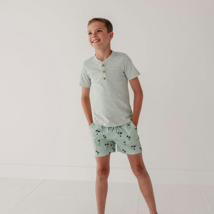 Short Sleeve Henley Shirt