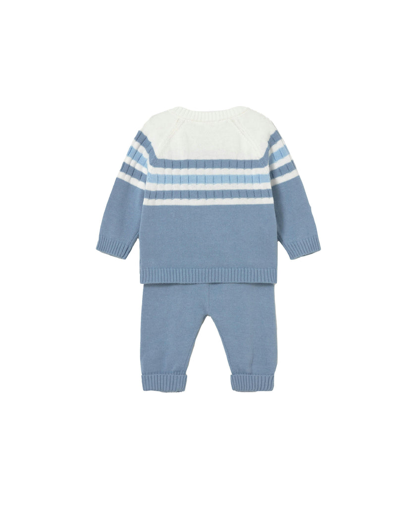 Light Blue Knitted Baby Outfit
