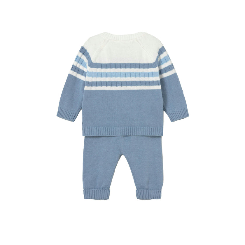 Light Blue Knitted Baby Outfit