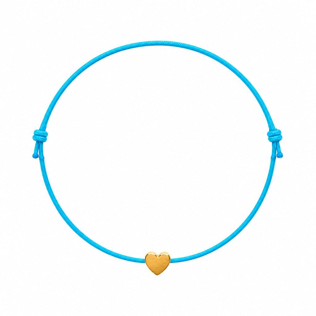 Gold Heart Hematite Charm Bracelet