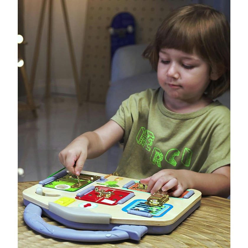 Hape: Lock & Learn Playboard - Moving Parts Toy