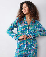 Must Love Dogs - Organic Pima Modal Knit Long PJ Set - Cerulean