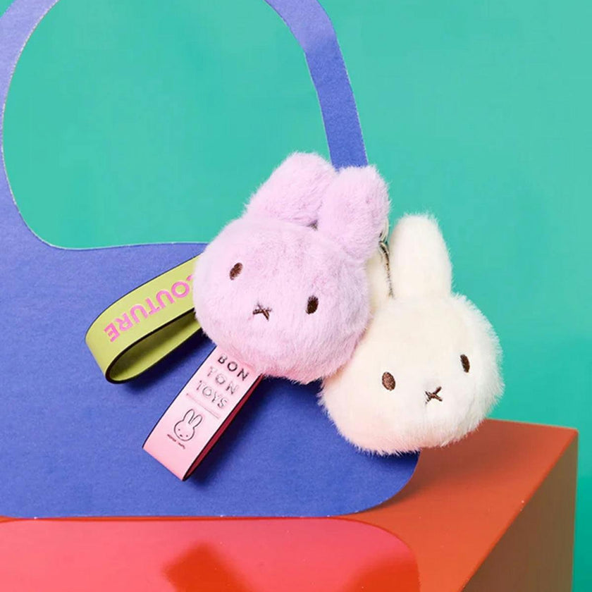 Keychain Miffy ECO Fuzzy Keychain Offwhite  3"