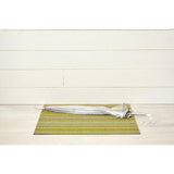 Skinny Stripe Shag Floor Mat, Green