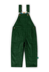 Olive Green Lined Corduroy Dungarees, Green