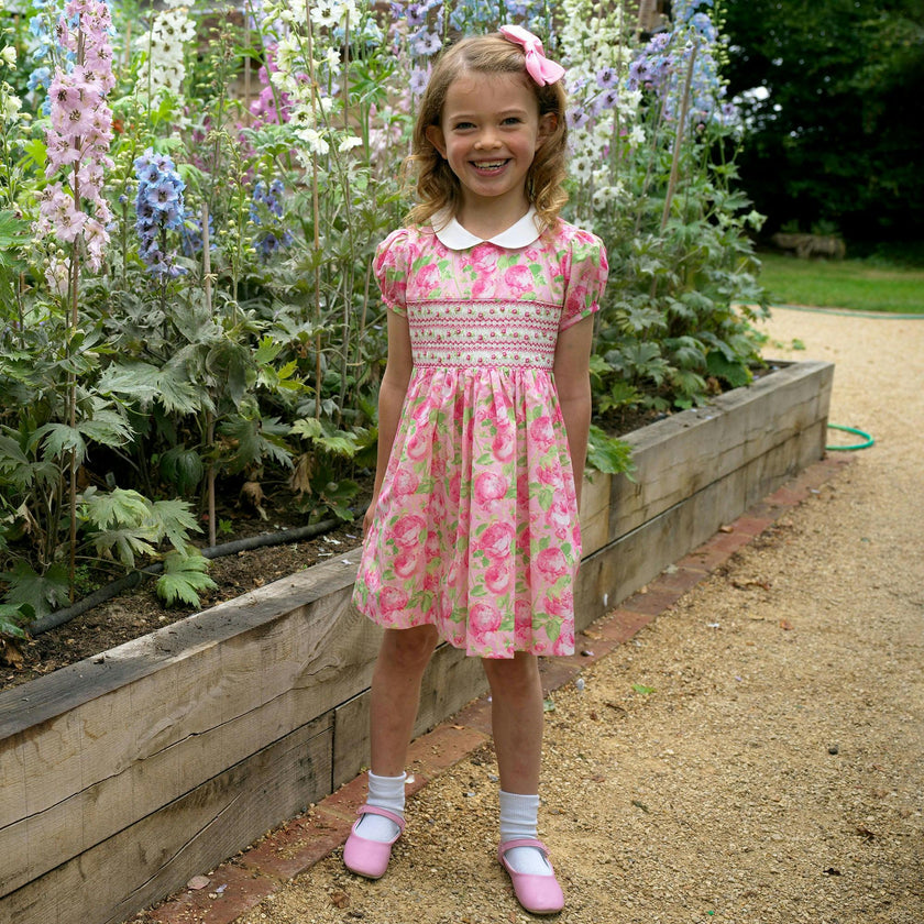 Classic Rose Smocked Dress