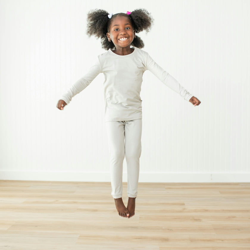 Long Sleeve Pajamas in Oat