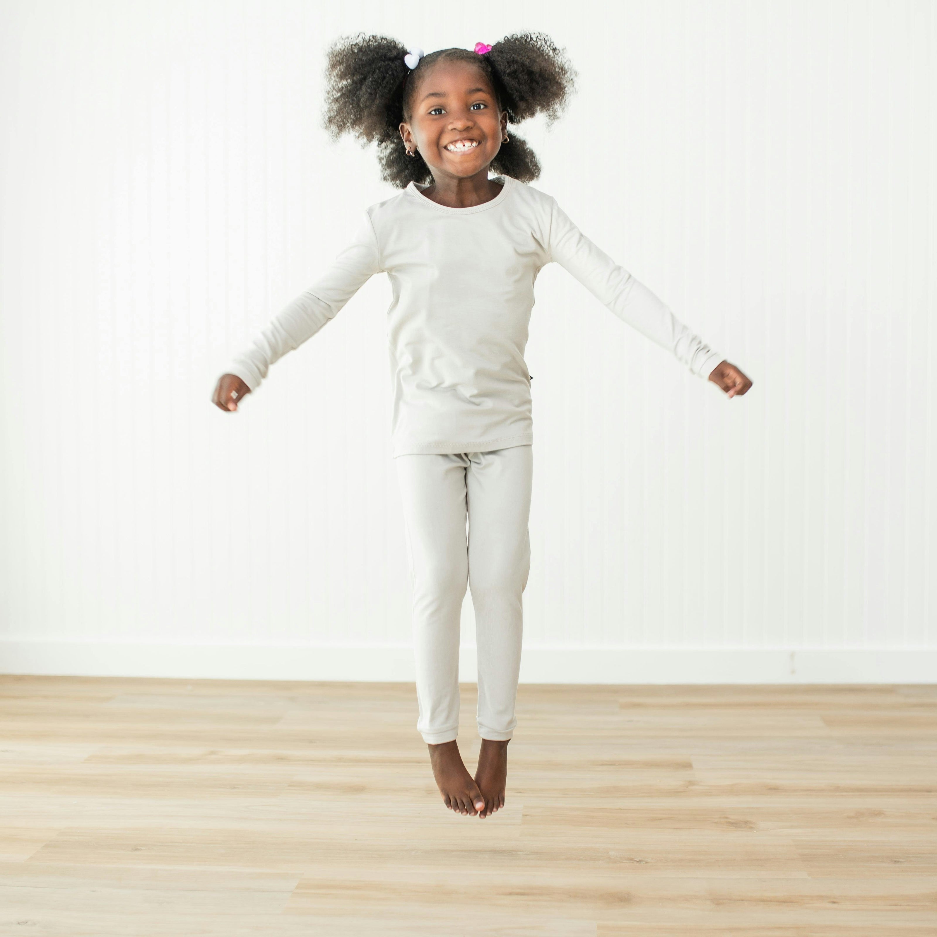 Long Sleeve Pajamas in Oat