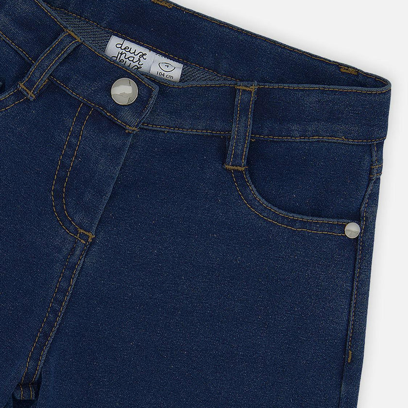 Jeggings with Lurex Navy Blue Denim