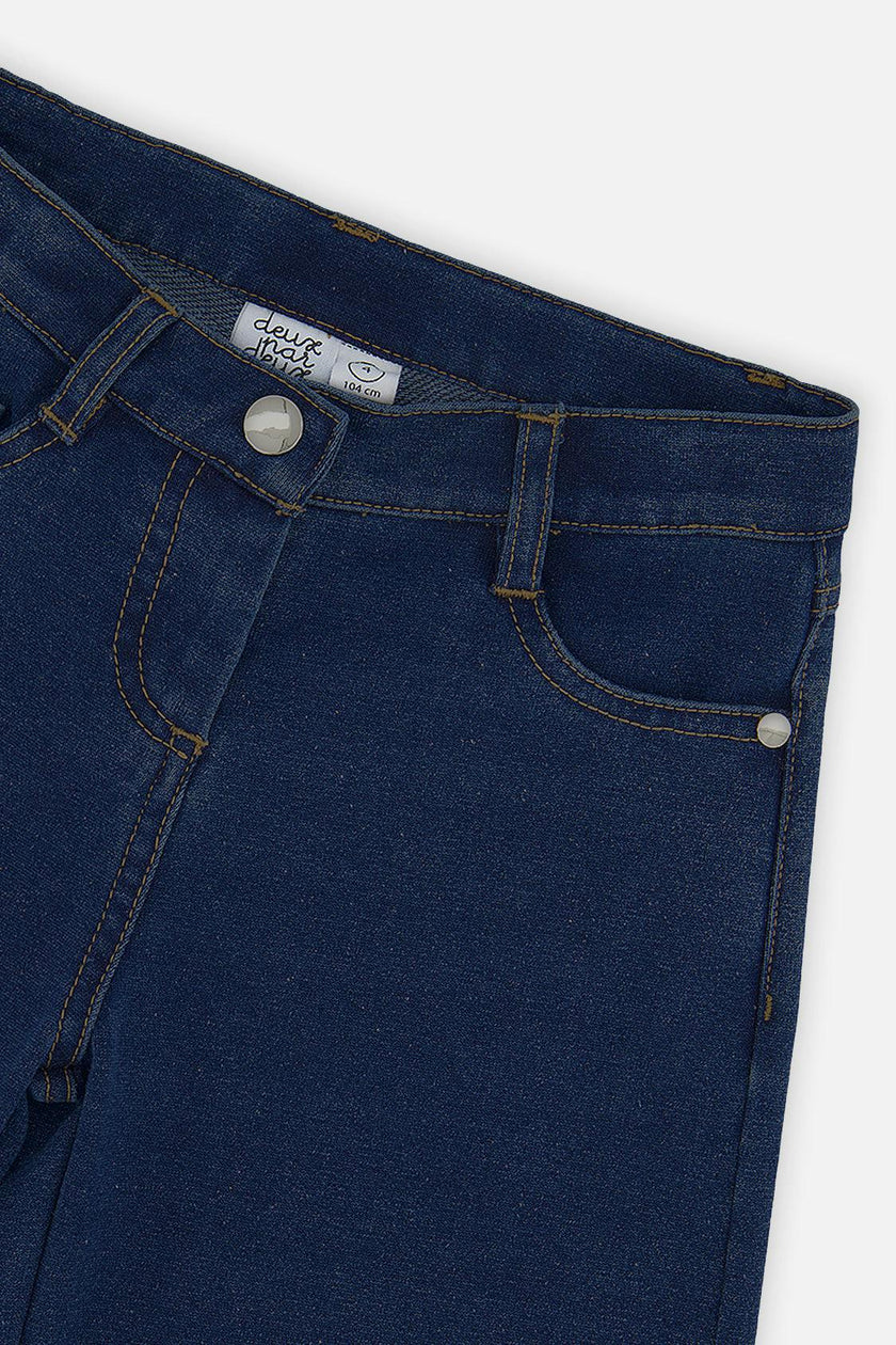 Jeggings with Lurex Navy Blue Denim