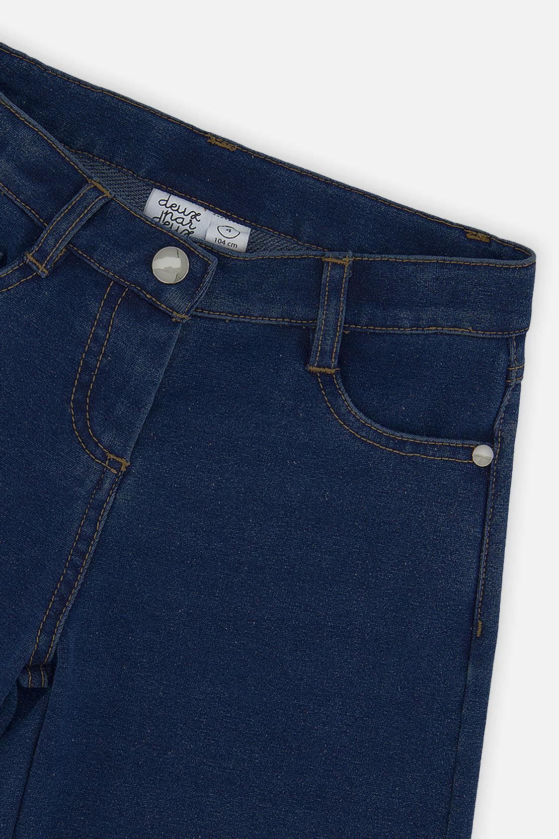 Jeggings with Lurex Navy Blue Denim