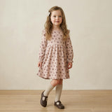 Organic Ruffle Sleeve Dress - Rosebud