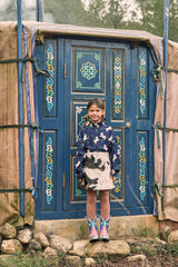 COW FUR SKIRT BEIGE