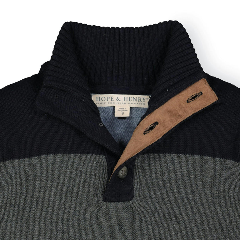 Contrast Sweater with Elbow Patches