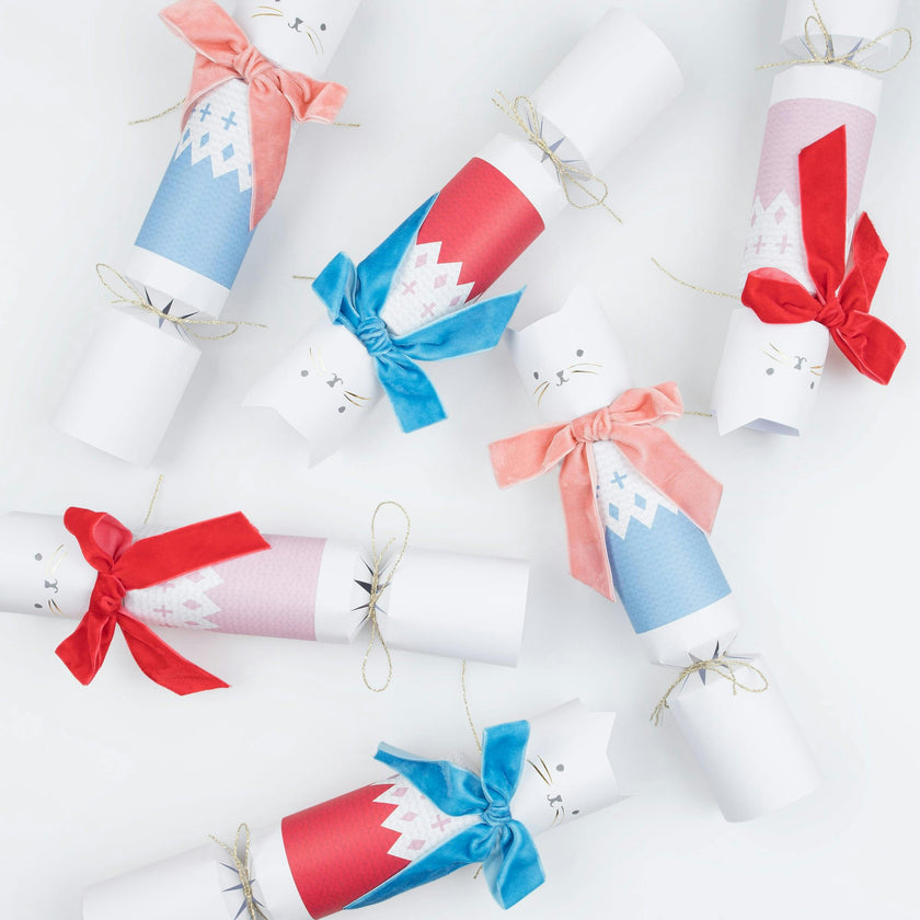 Velvet Bow Cat Crackers