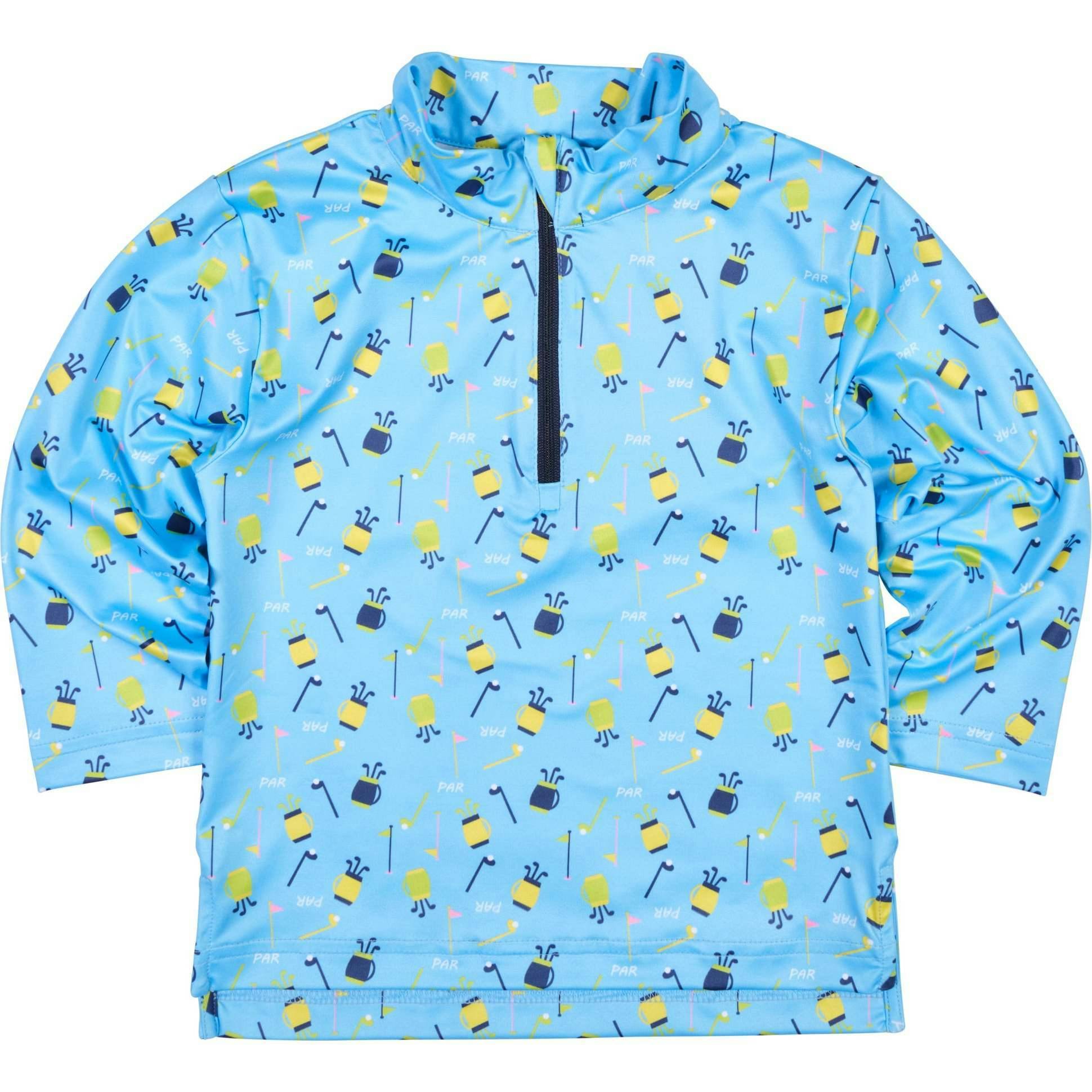 Golf Print Performance Knit 1/2 Zip