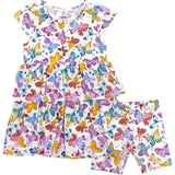 Round Neck 2-Layered Dress With Matching Shorts