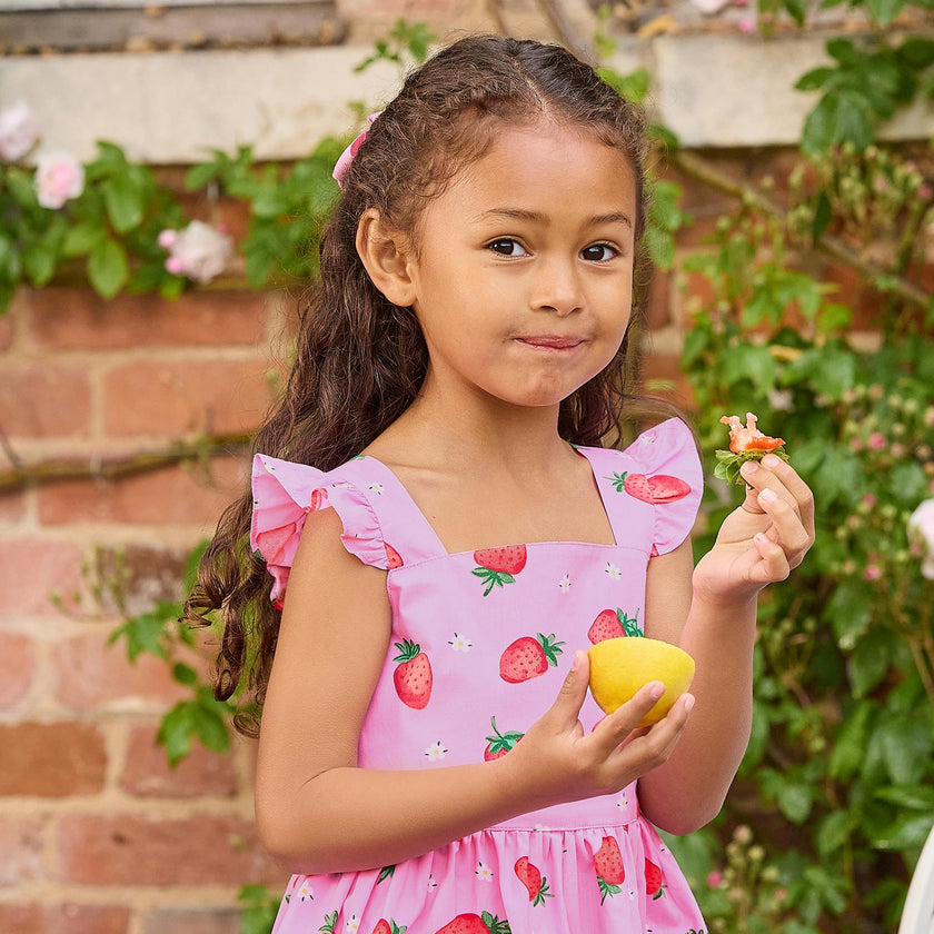Adelina Summer Dress in Strawberry