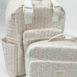 antique floral coated lunchbox