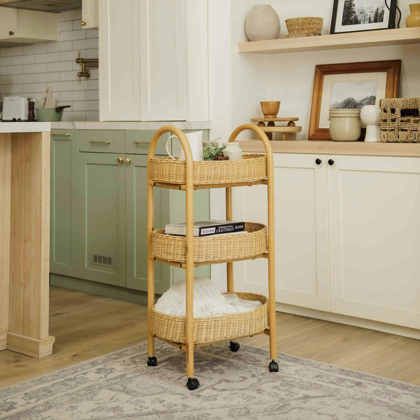 Handcrafted - Con Craft Trolley - Rattan Wicker