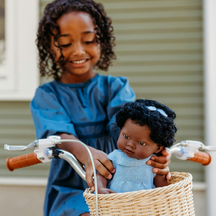 Baby Girl Doll with Dark Skin 15 inch