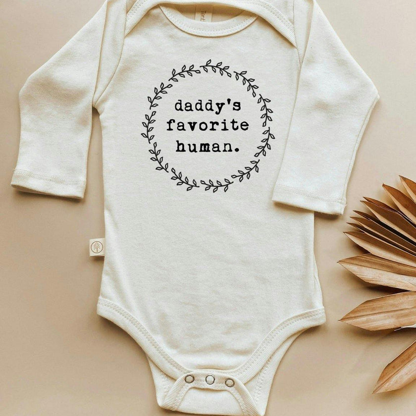 Daddy's Favorite Human Organic Bodysuit Long Sleeve