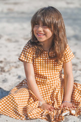 Sweetheart Twirl Dress | Organic Cotton Jersey - Sienna Gingham
