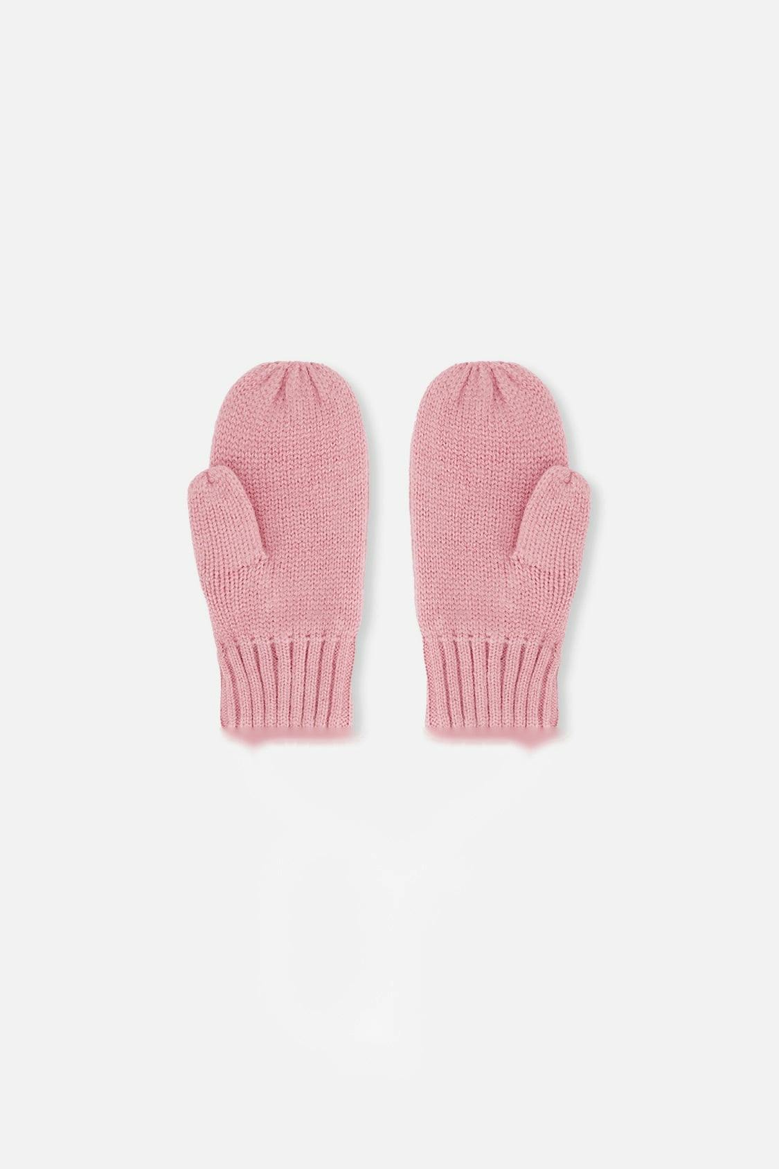 Knit Mittens Pale Dusty Pink