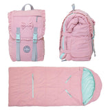 Sleep-N-Pack™ – Little Kid Size | Bows & Ruffles Cotton Candy Pink Corduroy