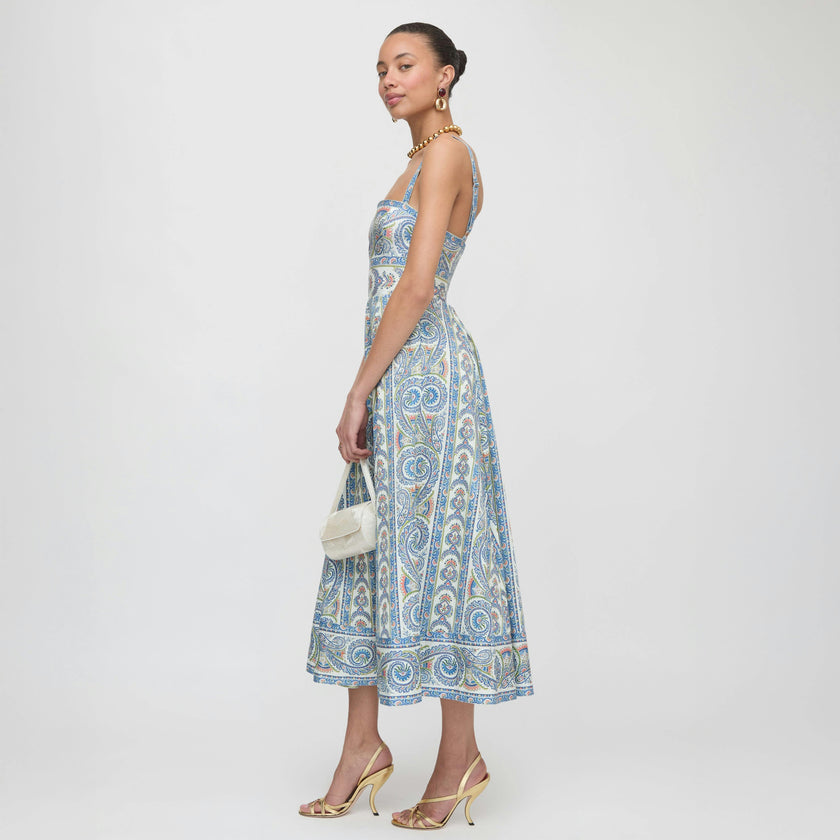 The Margot Dress - Blue Corsica Paisley