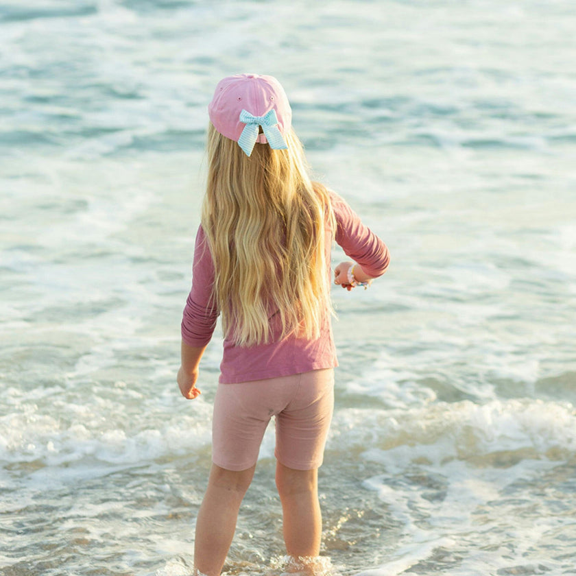 Pink Mermaid Bow Baseball Hat