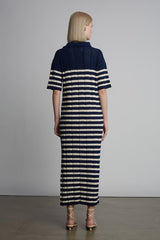 EMMIE STRIPE DRESS | NAVY + IVORY STRIPE