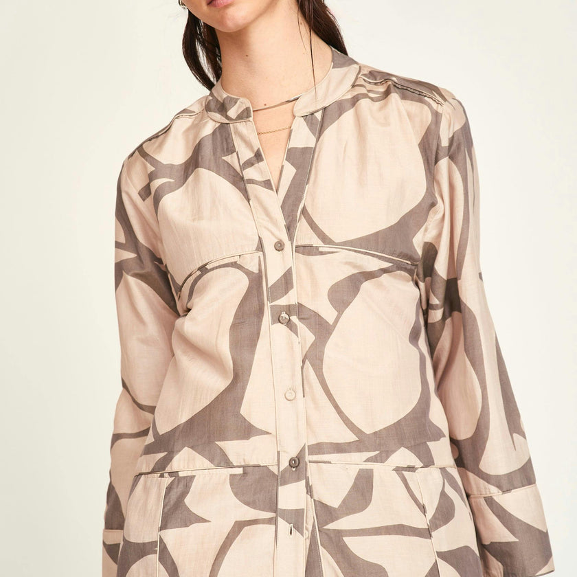 Malmo Dress in Putty Jurassic