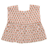 Girls Kamari Top - Pink Prairie Block Print