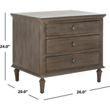 Lisabet 3 Drawer Nightstand