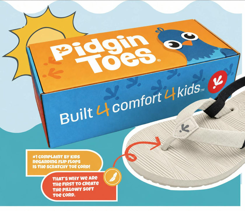 Pidgin Toes® Kids' Flip Flop, Coconut