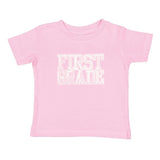 First Grade Sequin Patch Short Sleeve T-Shirt