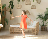 Hannah dress (scarlet orange)