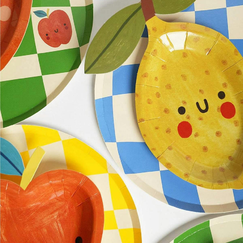 Little Chef Checkered Dinner Plates