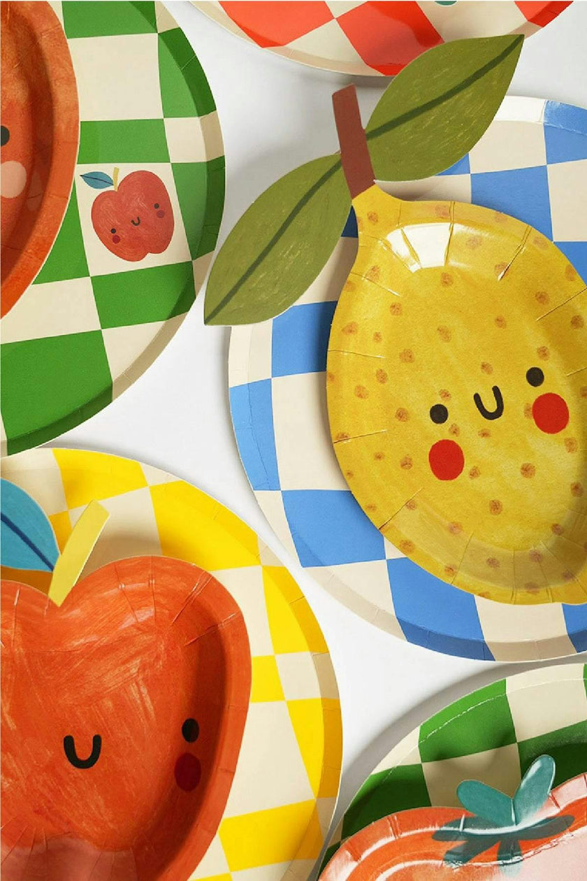 Little Chef Checkered Dinner Plates
