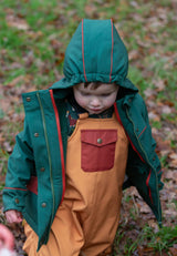 Olive Recycled Waterproof 3 in 1 Coat, Green