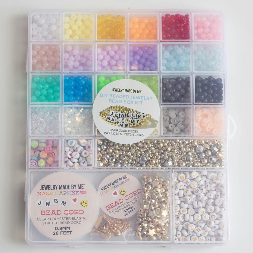 Over 3000-Piece Rainbow Bead Kit with Letters