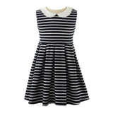 Breton Striped Contrast Collar Jersey Dress