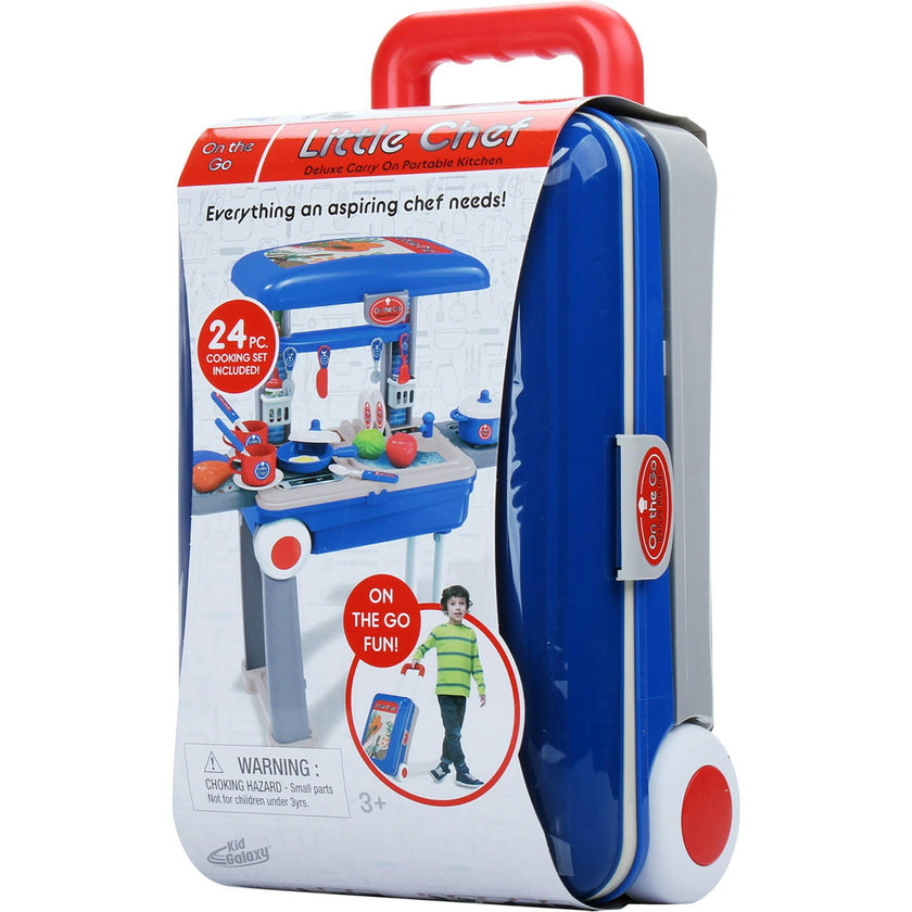 On the Go Carry On Suitcase & Pretend Play Cooking Set