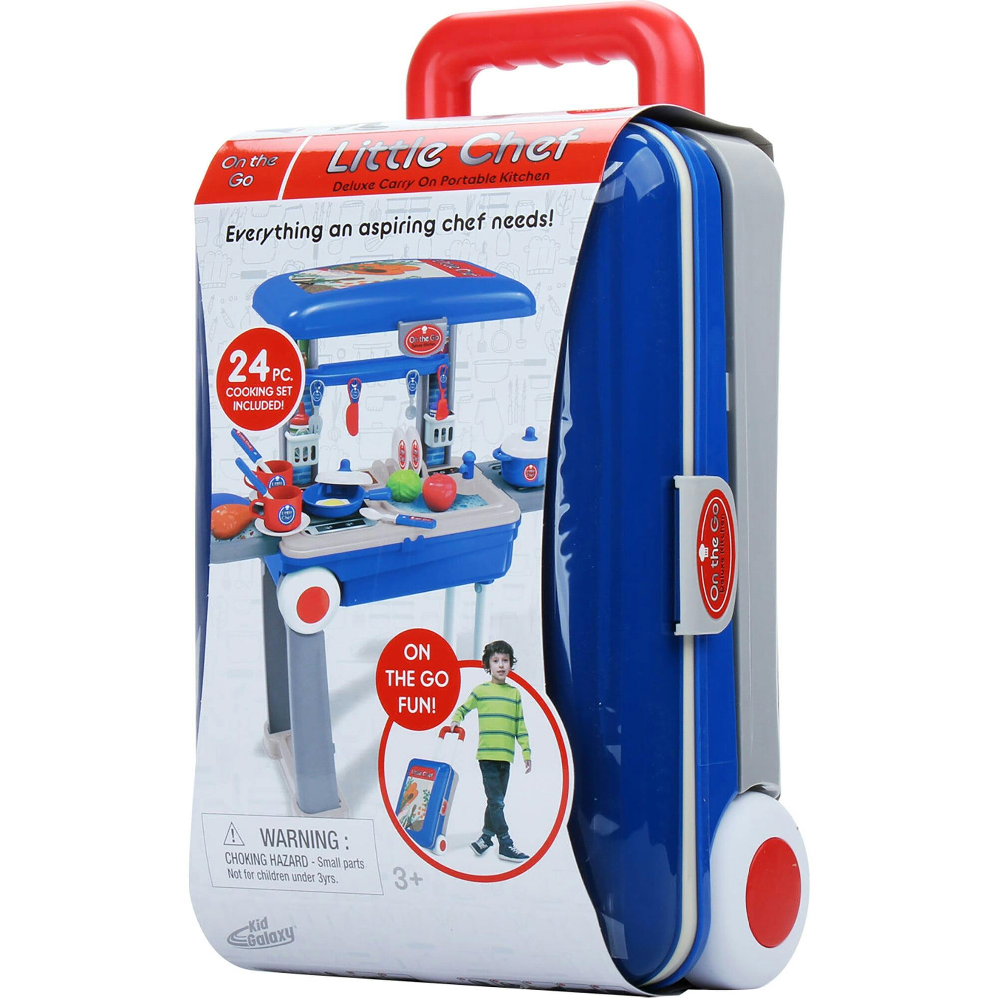 On the Go Carry On Suitcase & Pretend Play Cooking Set